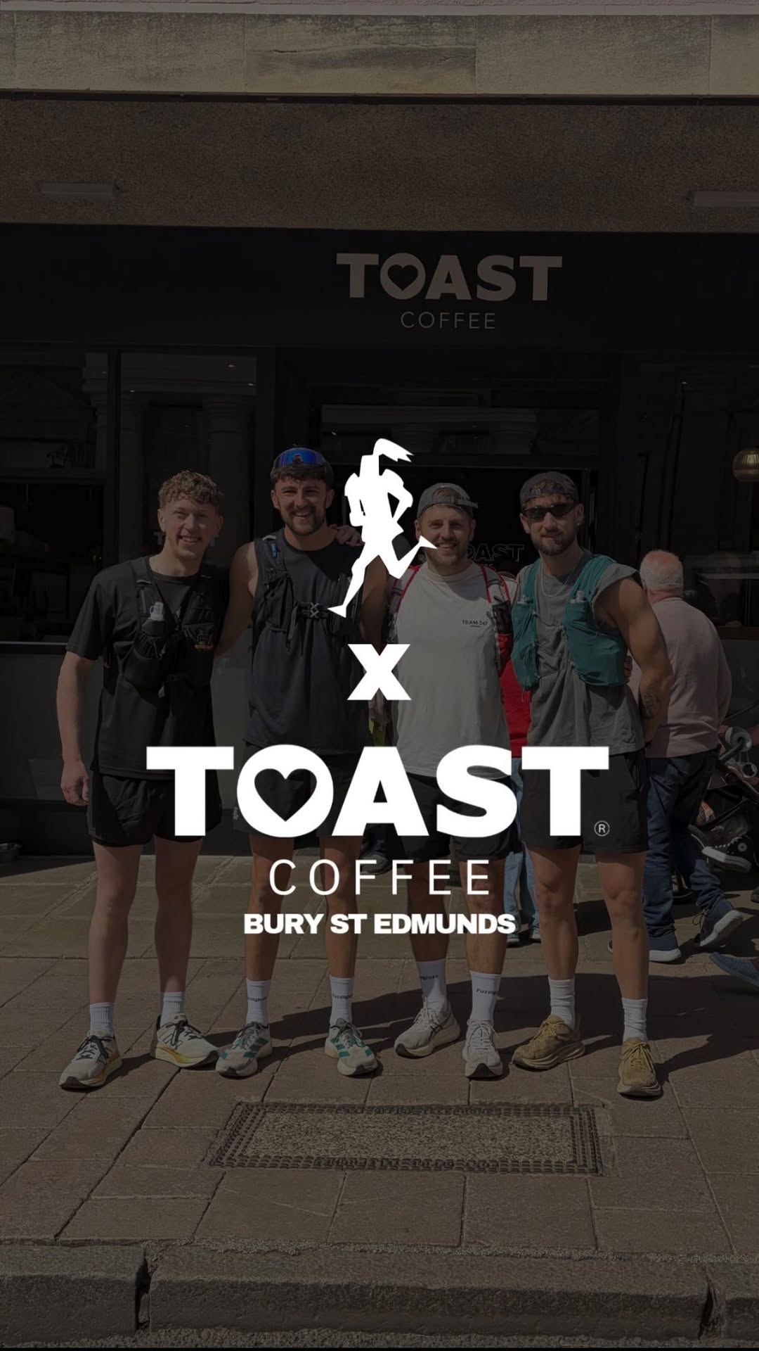 Fortify runners outside Toast Coffee in Bury St Edmunds